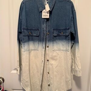 Davi & Dani Gradient Denim Top